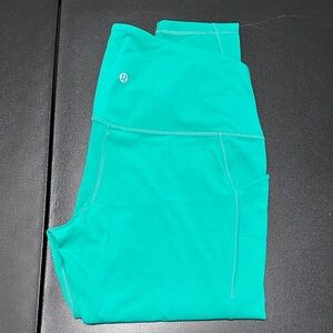 lululemon Women's Teal Athletic leggings 25”
